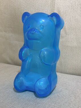 Gummygoods Blue Gummy Bear Night Light with optional timer rechargeable w cable.